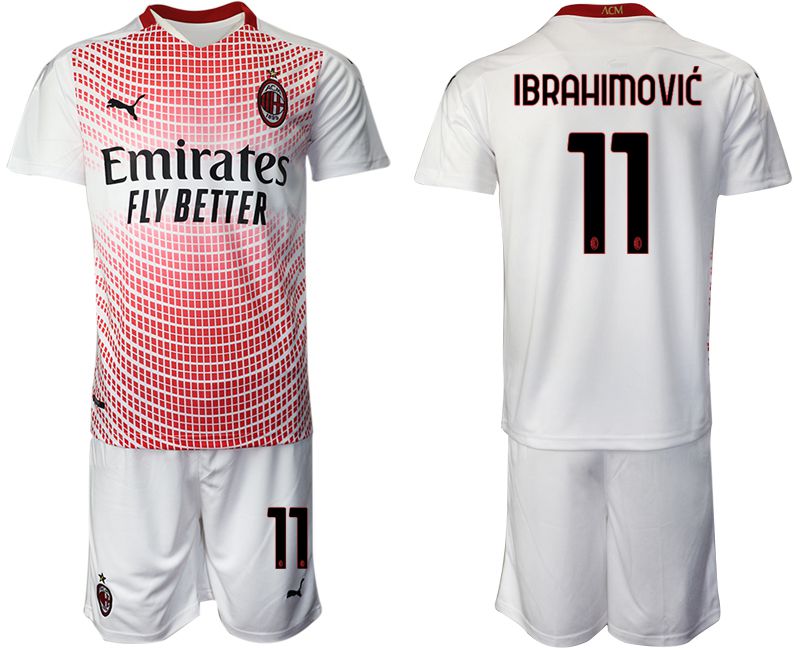 Men 2020-2021 Club Ac Milan away white #11 Soccer Jersey